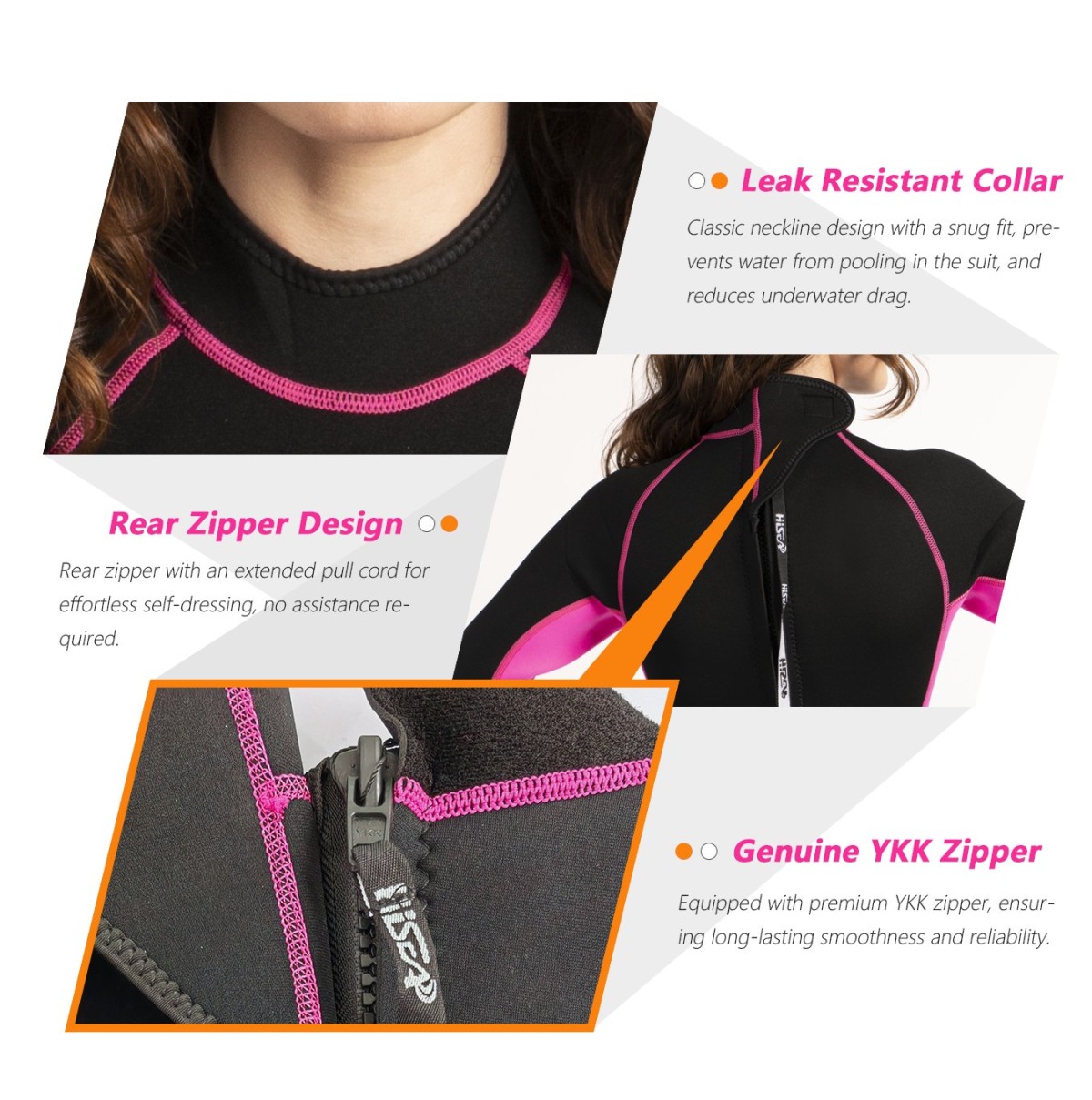 M005_05 Couple 3mm Full Body Wetsuit Thermal Sun Protection for Surf Snorkel Drift