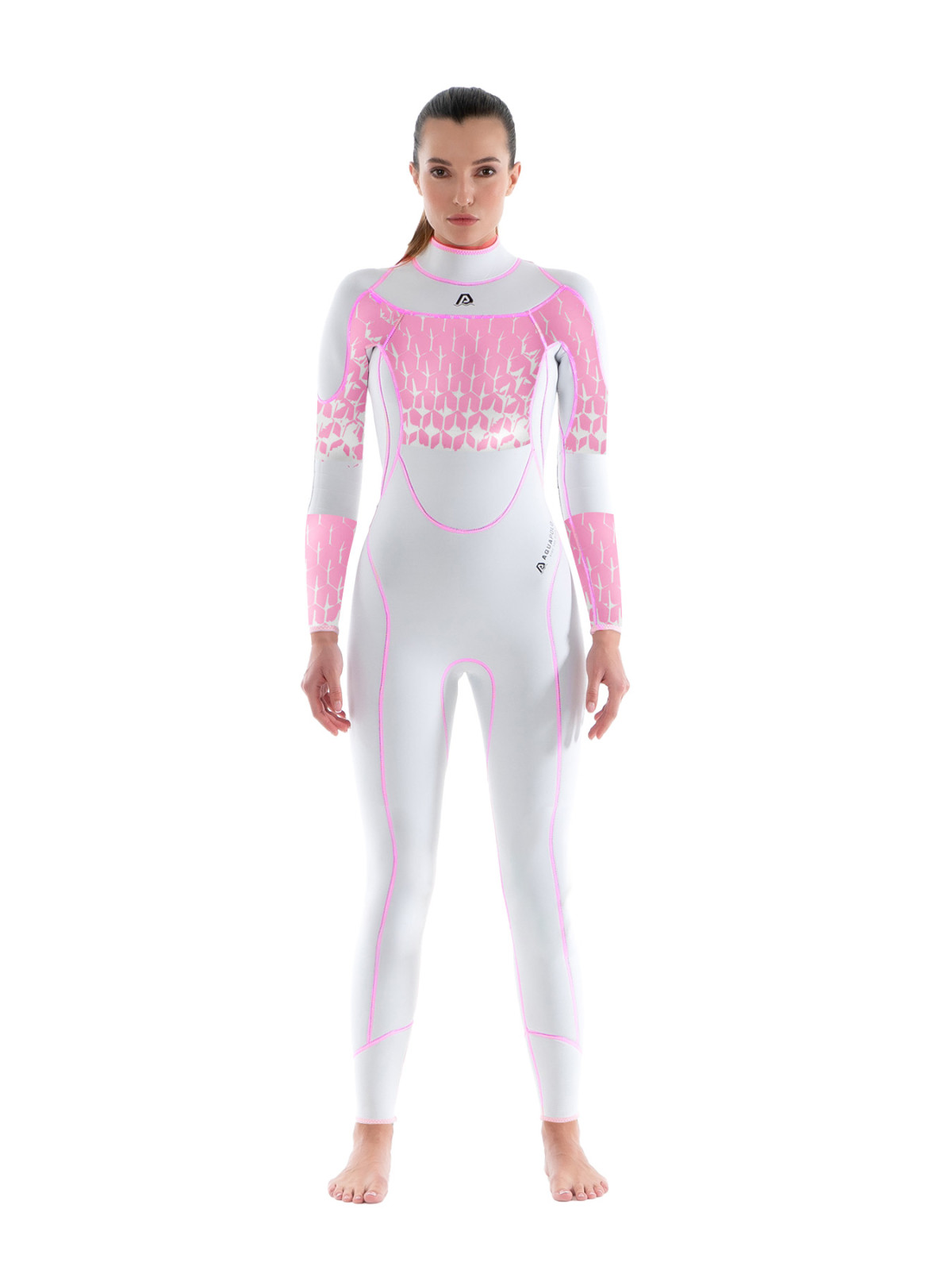 2 No.223-M224 Slim Fit Womens One Piece Wetsuit Thermal Fullsuit for Freediving Surfing