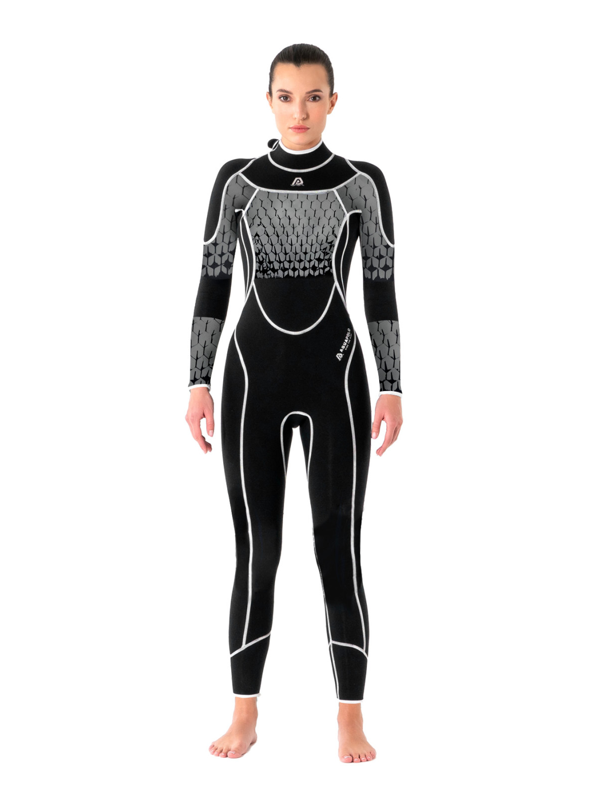 1 No.223-M224 Slim Fit Womens One Piece Wetsuit Thermal Fullsuit for Freediving Surfing
