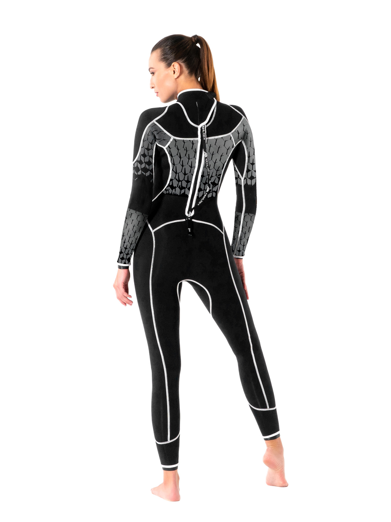 No.223-M224 Slim Fit Womens One Piece Wetsuit Thermal Fullsuit for Freediving Surfing