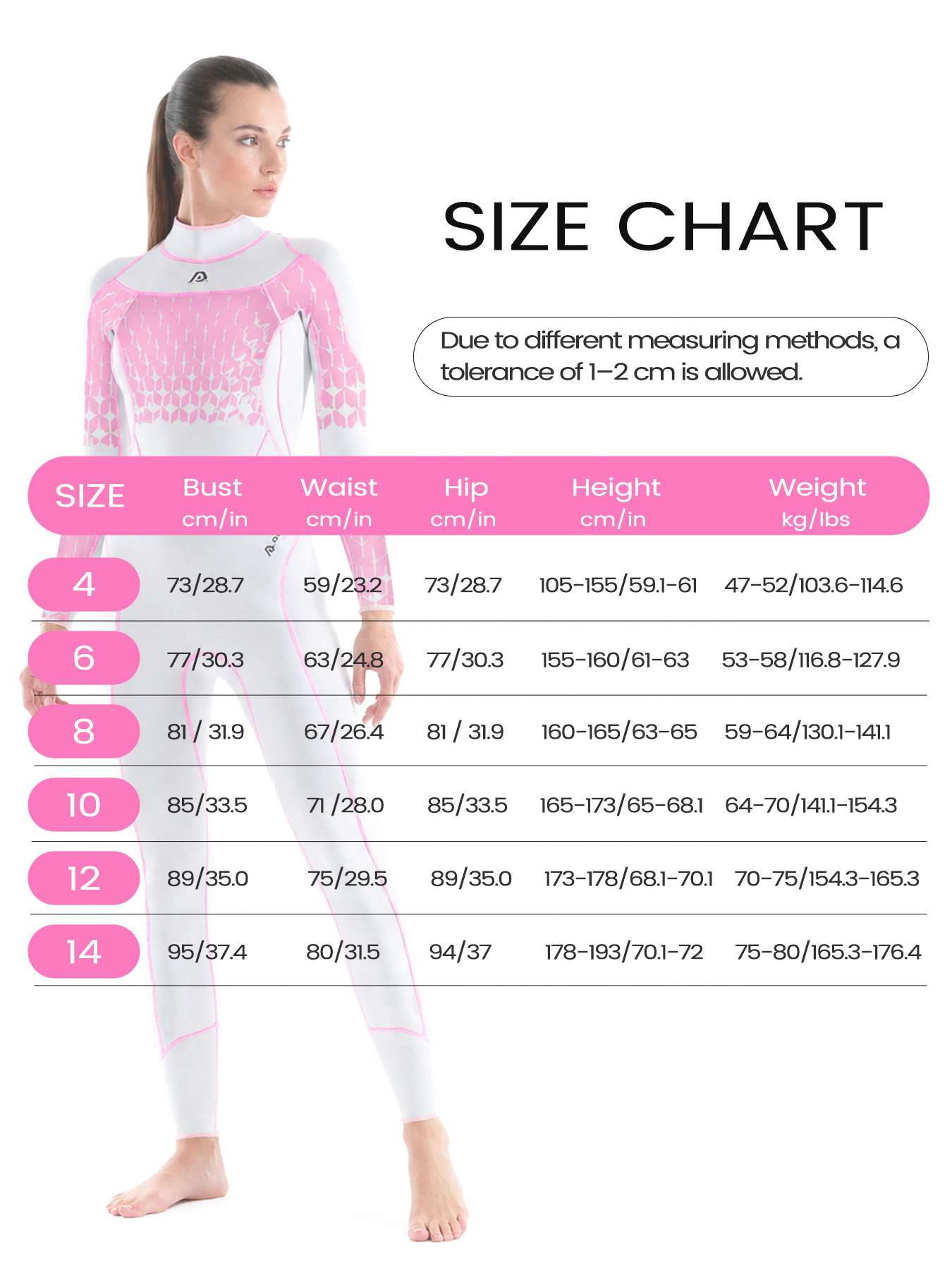No.223-M224 Slim Fit Womens One Piece Wetsuit Thermal Fullsuit for Freediving Surfing
