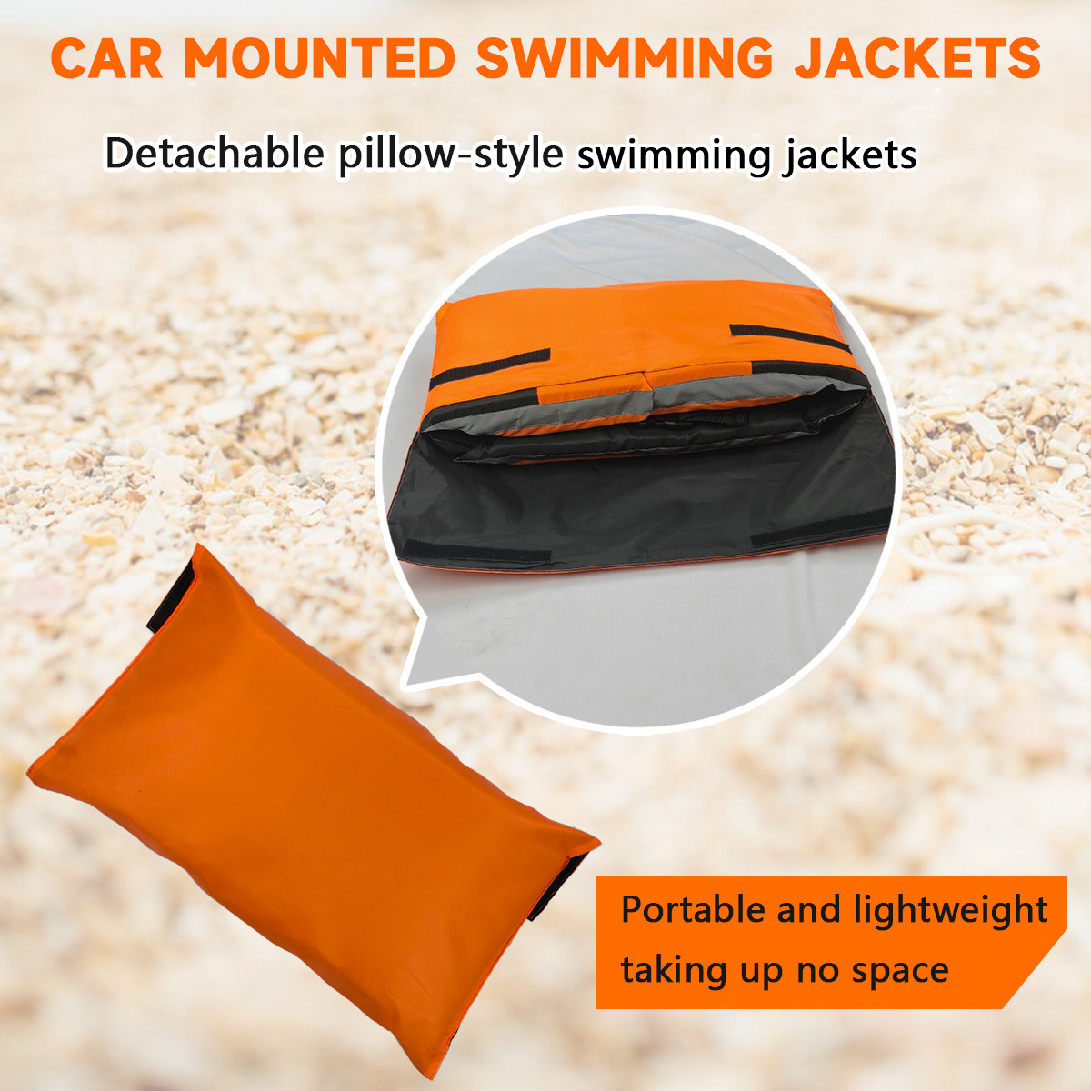 No.L184 Hisea Automatic Inflatable Car Life Vest with Window Breaker, Portable Compact Vehicle Emergency Anti-Drowning Life Jacket for Adult Flood Water Escape