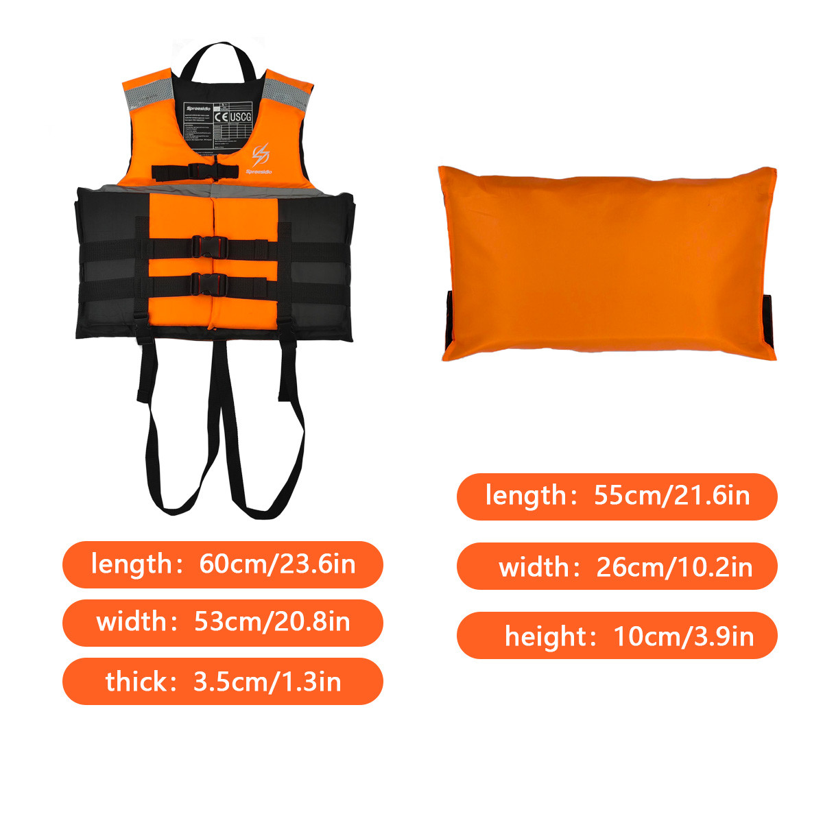 No.L184 Hisea Automatic Inflatable Car Life Vest with Window Breaker, Portable Compact Vehicle Emergency Anti-Drowning Life Jacket for Adult Flood Water Escape
