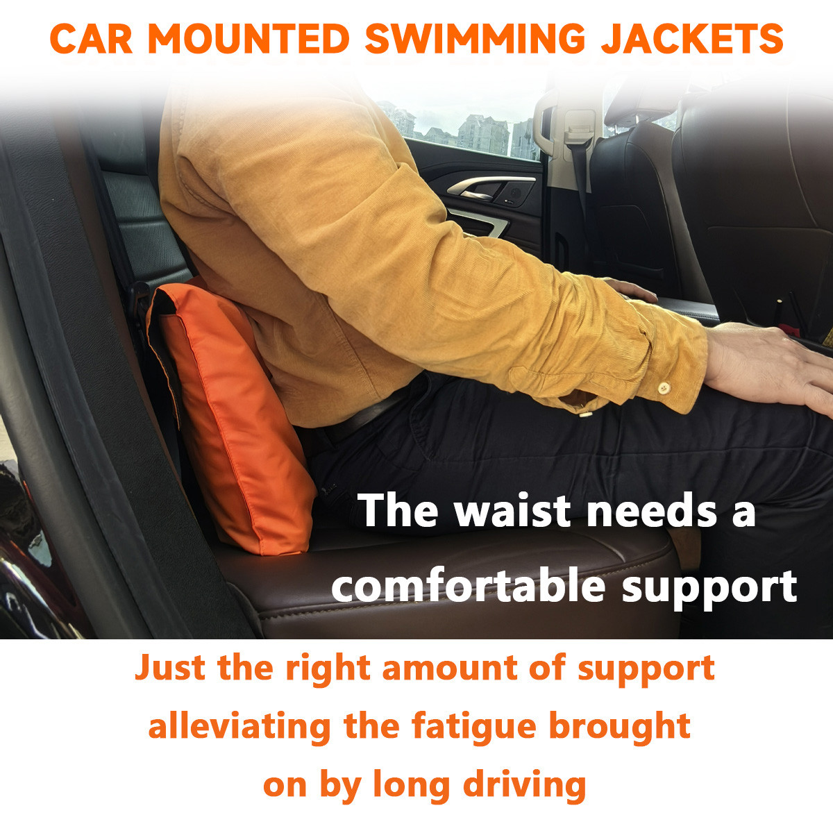 No.L184 Hisea Automatic Inflatable Car Life Vest with Window Breaker, Portable Compact Vehicle Emergency Anti-Drowning Life Jacket for Adult Flood Water Escape