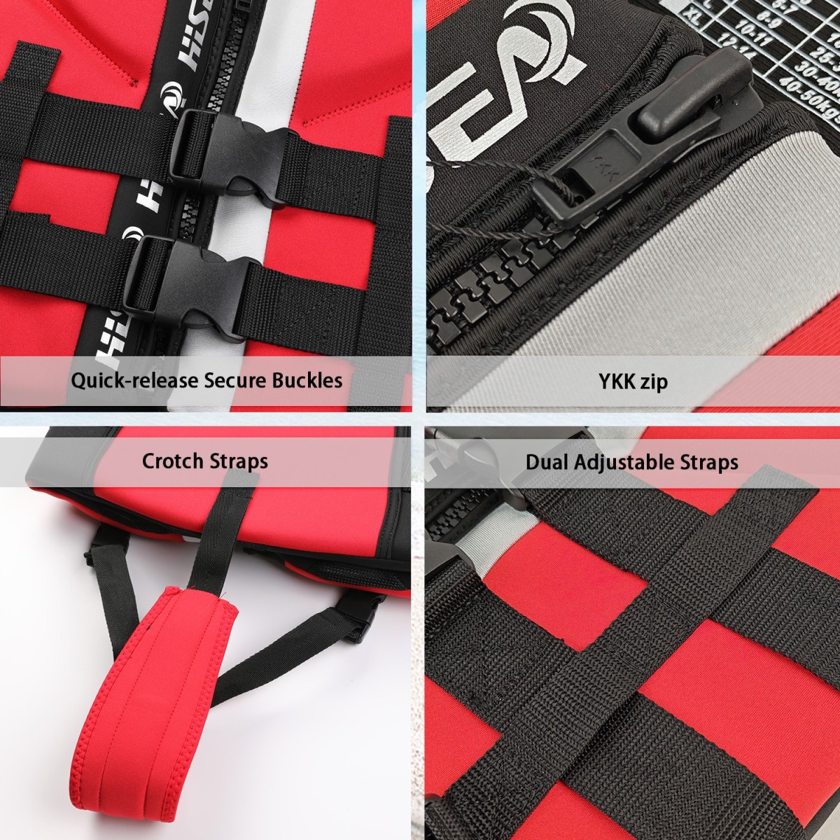画板 3 Kids Neoprene Buoyancy Swim Vest Adjustable Safety Strap | YourBrand