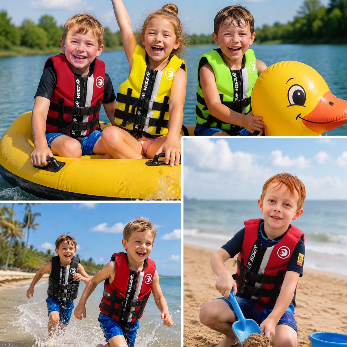 画板 7 Kids Neoprene Buoyancy Swim Vest Adjustable Safety Strap | YourBrand