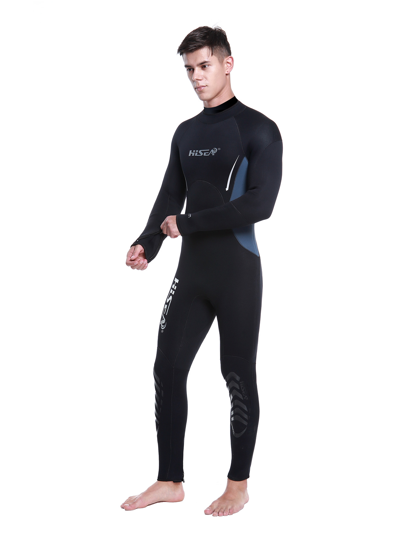 No.M088 Men 5mm Full Body Scuba Diving Wetsuit Detachable Wrist Ankle Zippers