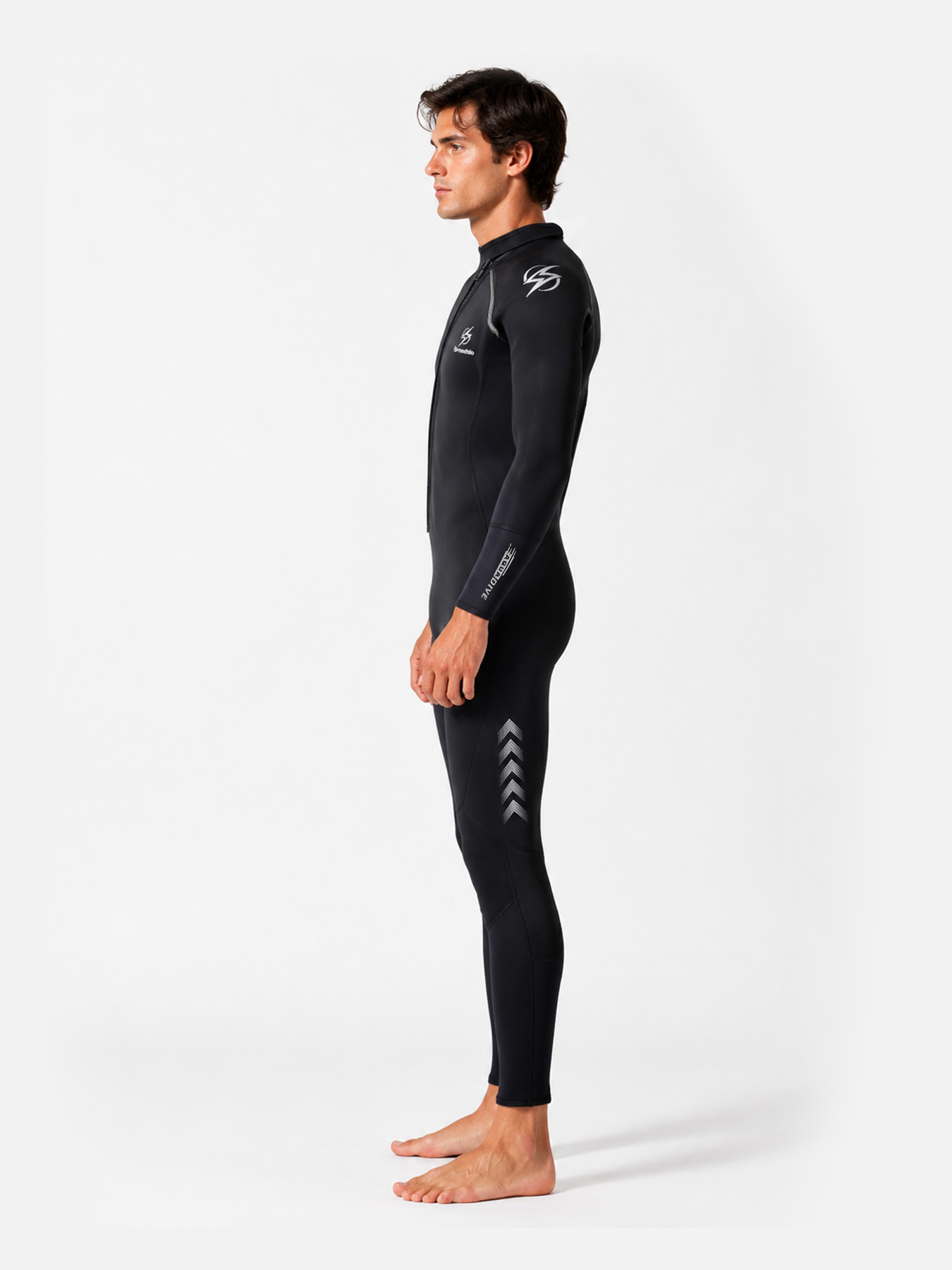 No.M357 Hisea 3MM Super Stretch Neoprene Swimwear with Front Zipper for Beach Surfing
