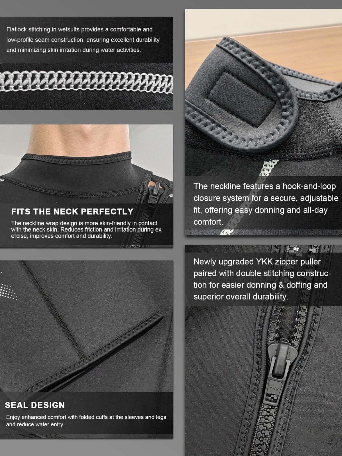 Hisea Men's 3mm Neoprene Short Sleeve Shorty Wetsuit Front Zipper One Piece Swimwear for Spring Kayaking, Swimming & Surfing