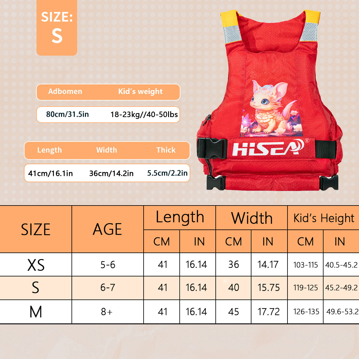 S No.L232 Kids Life Jacket USCG Approved Foam PFD Children Swim Vest for Beach Pool Boating | YourBrand