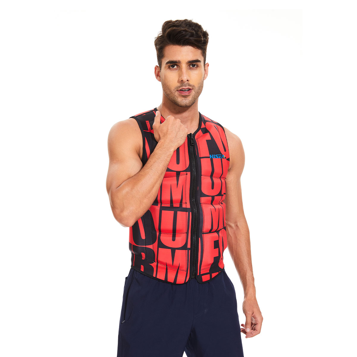 Adult Neoprene Swim Vest Quick Dry High Buoyancy Float Jacket Adjustable Flotation Vest for Men Women Boating Fishing Surfing Swimming Kayaking