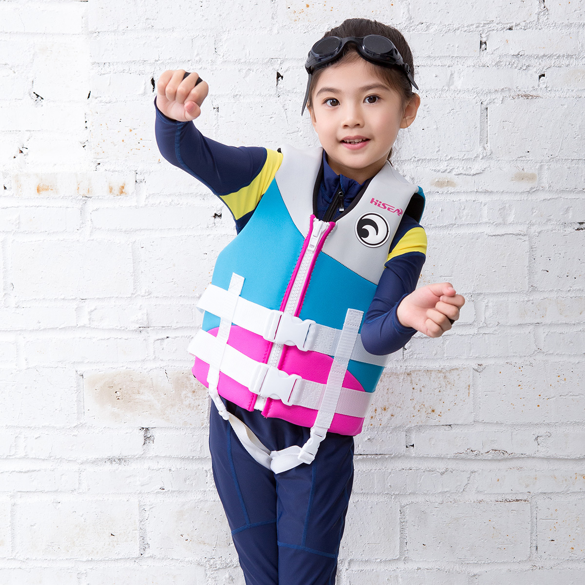 Kids Buoyancy Swim Vest, Boys Girls Adjustable Belt Life Jacket, Quick Dry Safe Float Vest for Swimming Boating Paddling