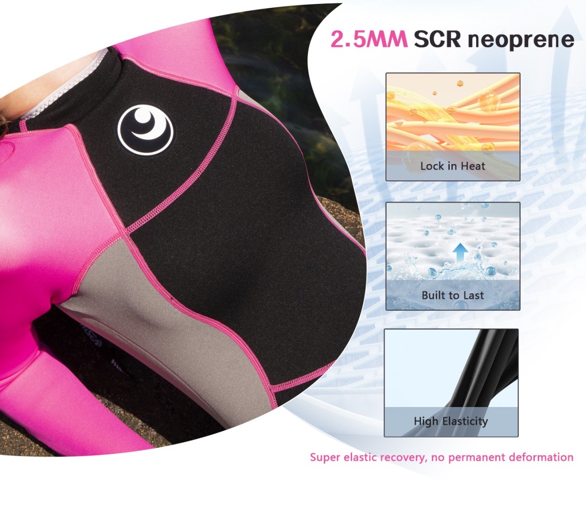 M006_04 No.M006 Women Full Body Neoprene Wetsuit Stretch Diving Suit for Surf Snorkel Swim