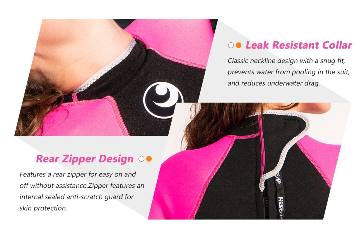 M006_05 No.M006 Women Full Body Neoprene Wetsuit Stretch Diving Suit for Surf Snorkel Swim