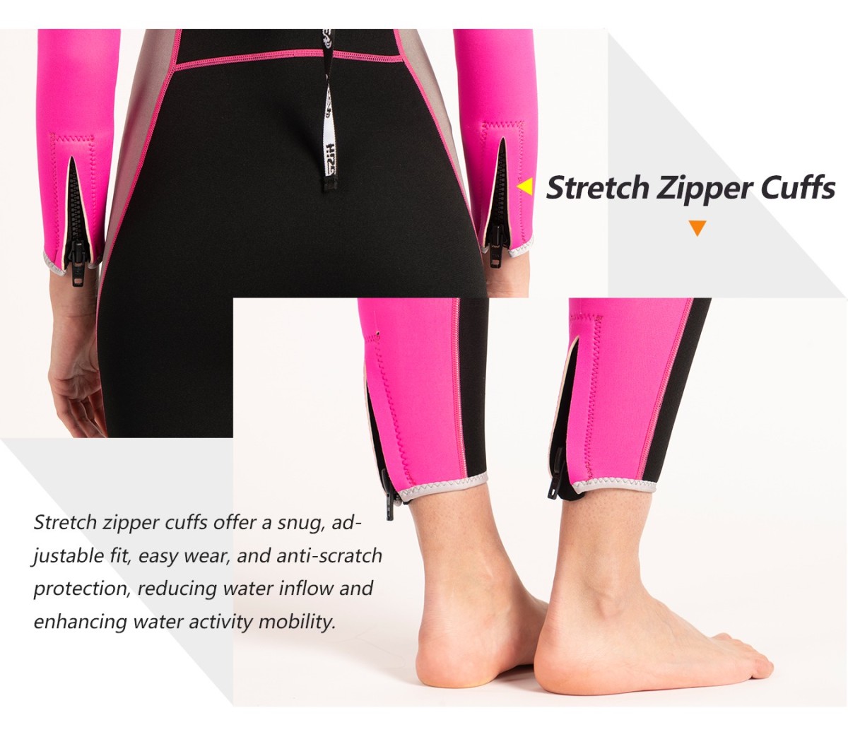 M006_06 No.M006 Women Full Body Neoprene Wetsuit Stretch Diving Suit for Surf Snorkel Swim