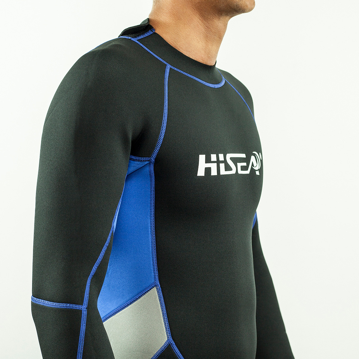 1 HISEA diving suit thick men's one-piece long sleeved warm 3MM jellyfish suit deep snorkeling suit adult couple surfing suit