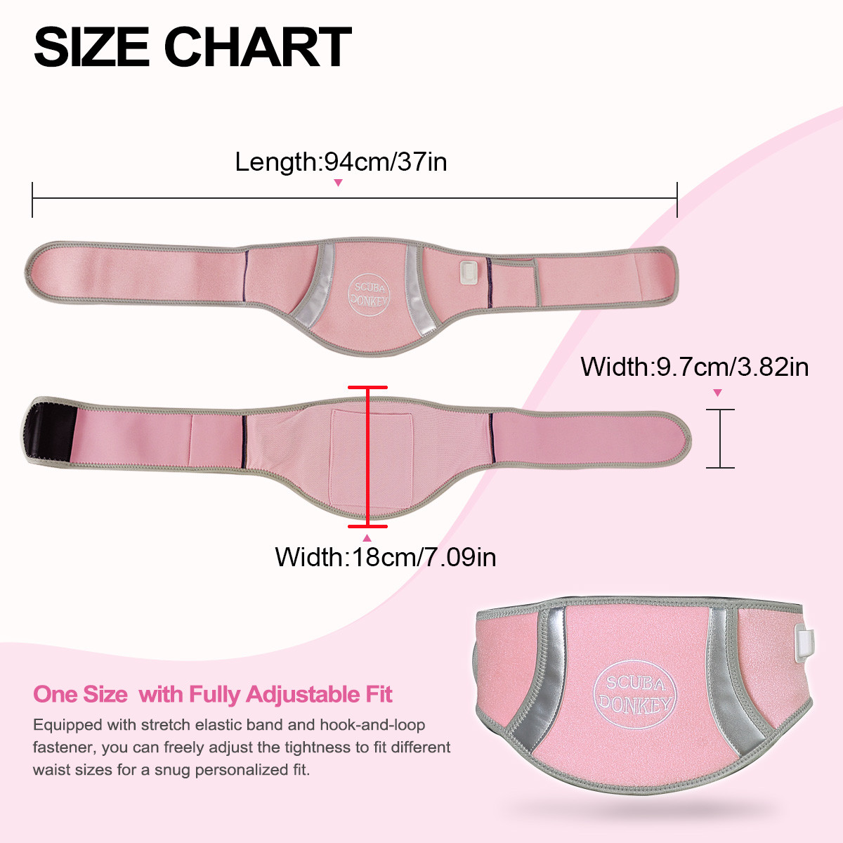 画板 6 No.O032 Heating Waist Belt for Women | Period Pain Relief Neoprene Menstrual Heat Wrap with Kangaroo Pouch