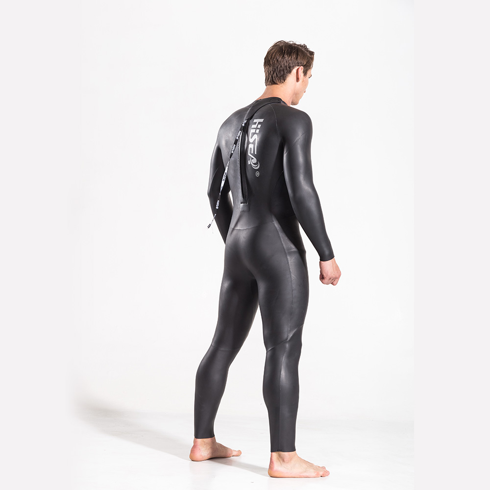 No.M025 Smooth Skin Full Body Triathlon Wetsuit, Long Sleeve Neoprene Racing Swim Suit for Open Water