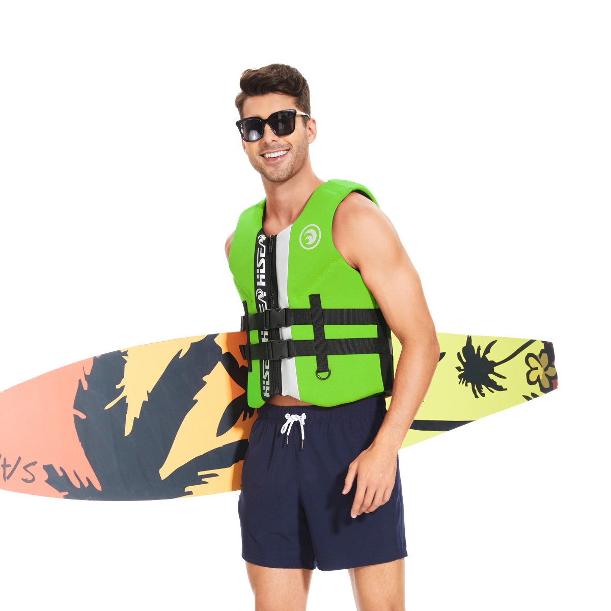 Adult Neoprene Life Jacket Adjustable Buoyancy Water Sports Safety Vest
