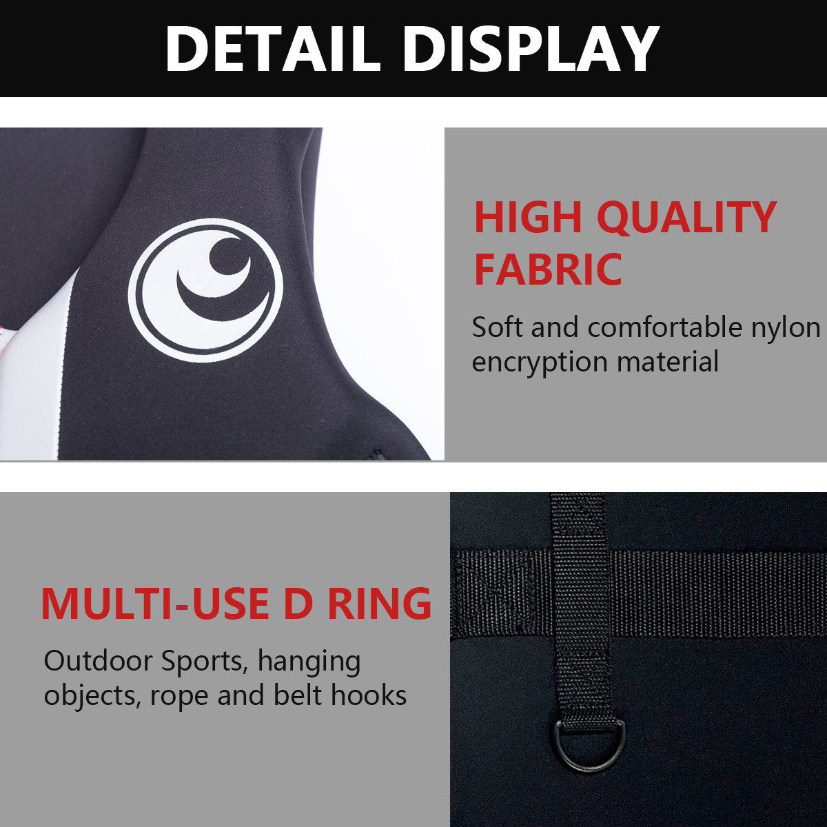 Adult Neoprene Life Jacket Adjustable Buoyancy Water Sports Safety Vest