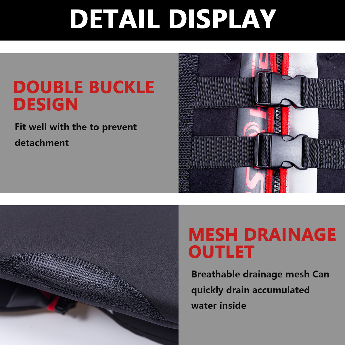 Adult Neoprene Life Jacket Adjustable Buoyancy Water Sports Safety Vest