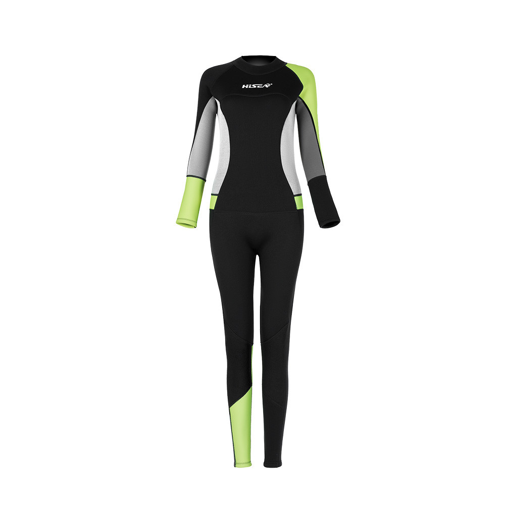 3 No.M009 HISEA Women Full Body Neoprene Wetsuit Long Sleeve Thermal Diving Suit for Snorkeling Surfing Kayaking Swimming