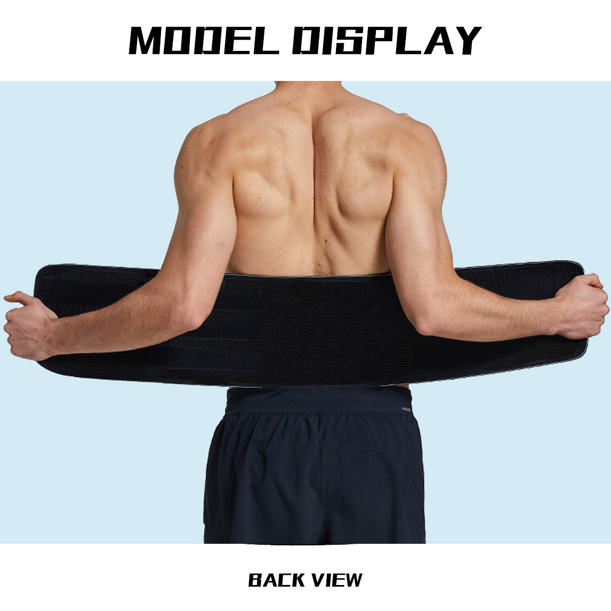 No.O205 Weight Lifting Waist Support Belt, Adjustable Neoprene Back Lumbar Support Belt for Gym Workout Squat Deadlift Weight Training