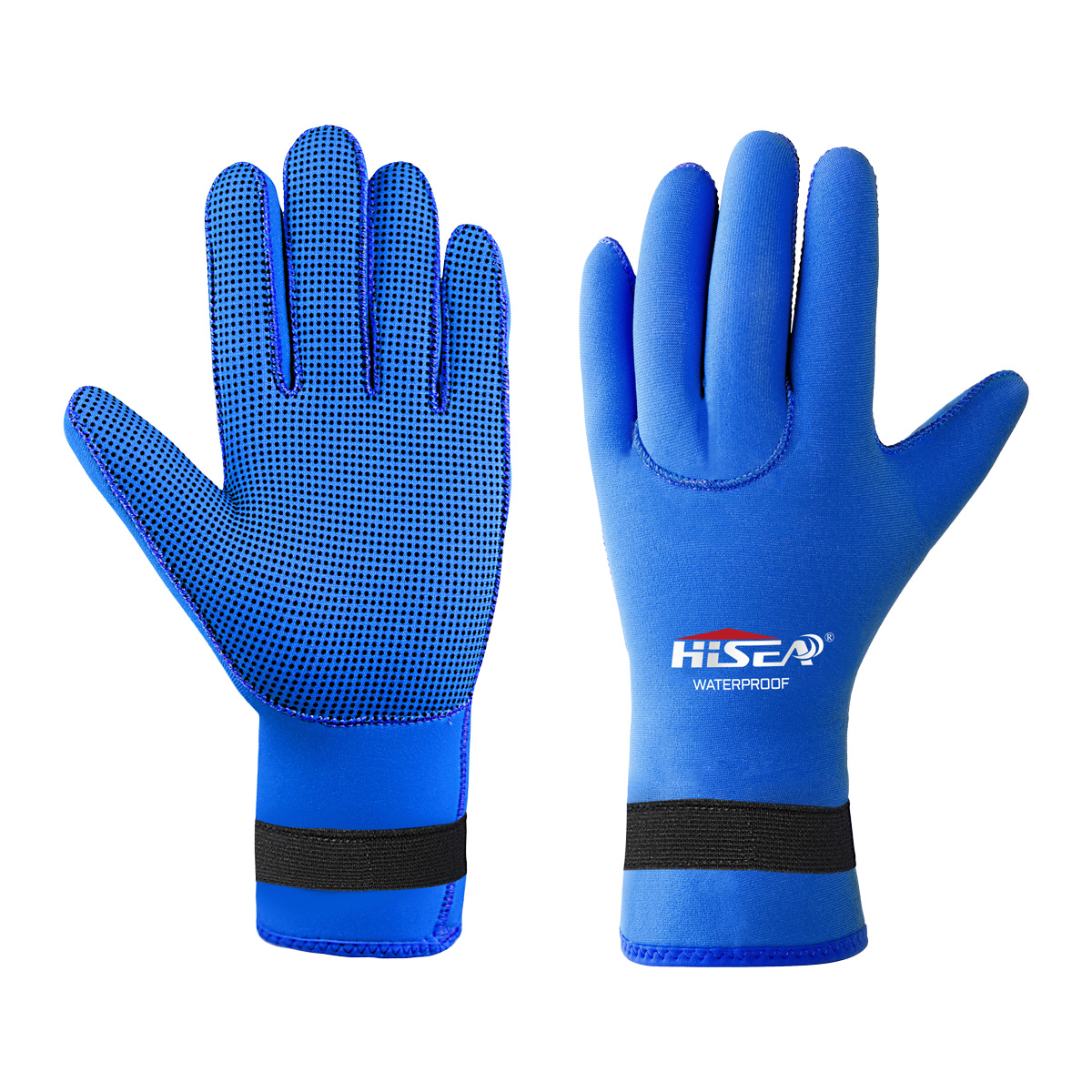 No.005 HISEA 3mm Neoprene Wetsuit Gloves Adjustable Wrist Strap Anti-Scratch Thermal Diving Gloves for Snorkeling Surfing Kayaking
