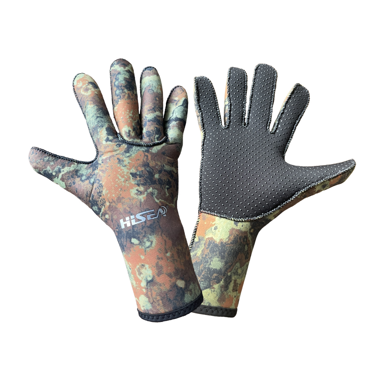 No.005 HISEA 3mm Neoprene Wetsuit Gloves Adjustable Wrist Strap Anti-Scratch Thermal Diving Gloves for Snorkeling Surfing Kayaking