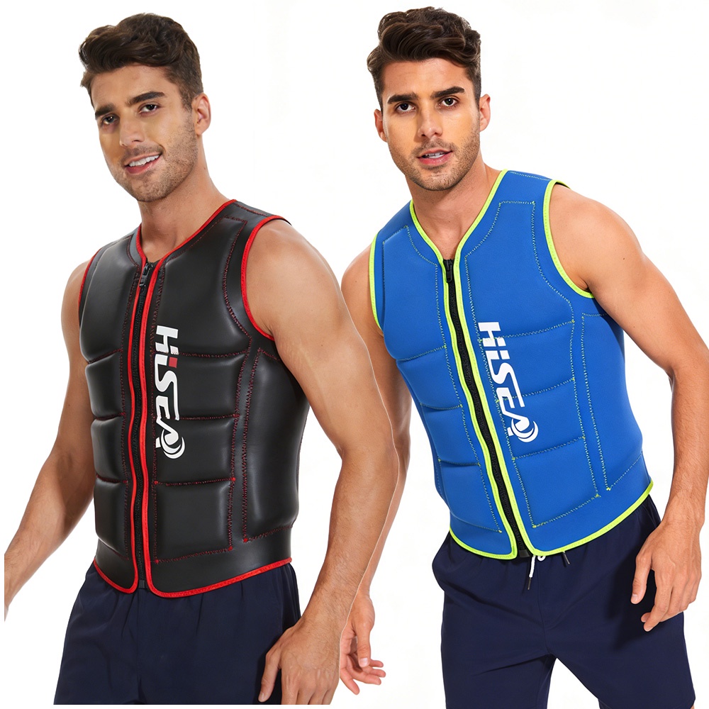 No.L019 Adult Neoprene Life Vest Unisex Front Zip Buoyancy Jacket for Surfing Wakeboarding Kayaking