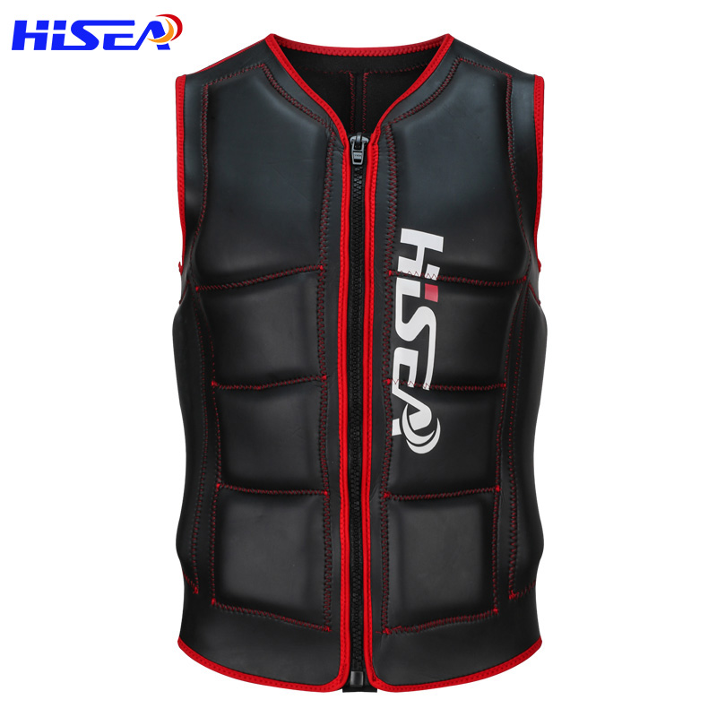 No.L019 Adult Neoprene Life Vest Unisex Front Zip Buoyancy Jacket for Surfing Wakeboarding Kayaking