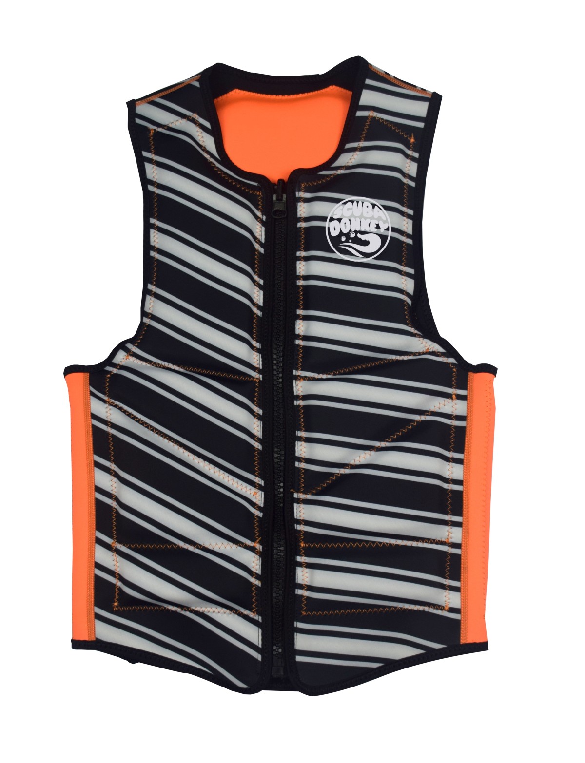 Reversible Adult Neoprene Life Jacket, Double Sided Wear Front Zip Buoyancy Flotation Vest for Surfing Wakeboarding Kayaking Boating Water Sports