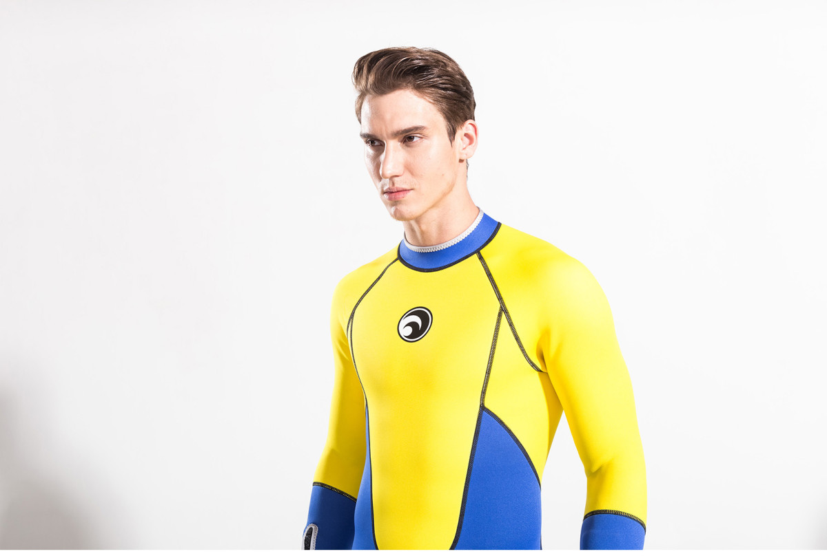 IMG_1349 One Piece Full Body Thermal Wetsuit for Adult Men, Stretch Neoprene Long Sleeve Swim Diving Suit for Surf Snorkel Freediving