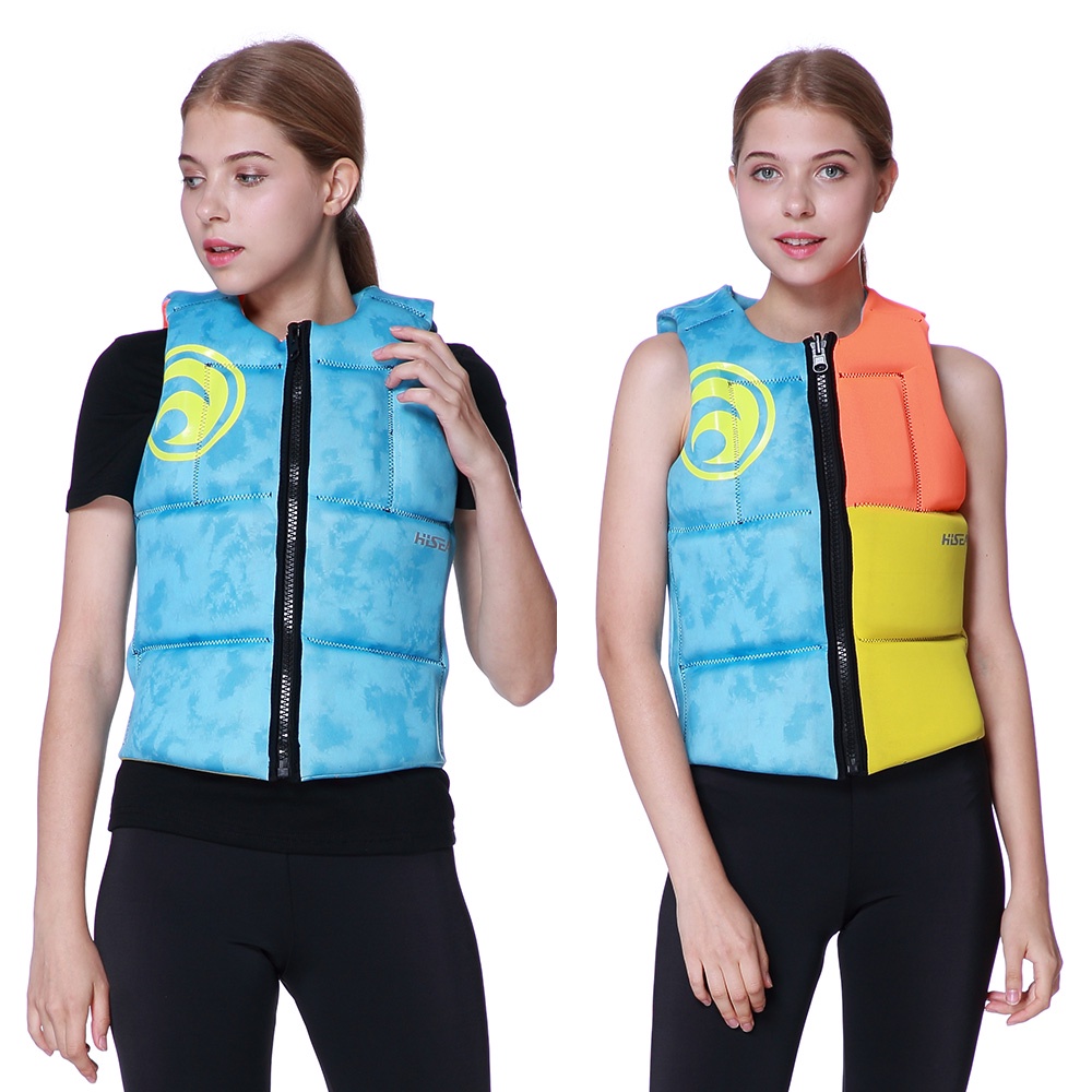 wo-Side Wear Neoprene Life Jacket Adult Reversible Swim Vest for Wakeboarding Kayaking