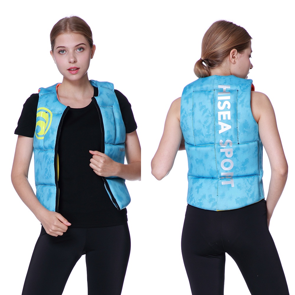 wo-Side Wear Neoprene Life Jacket Adult Reversible Swim Vest for Wakeboarding Kayaking