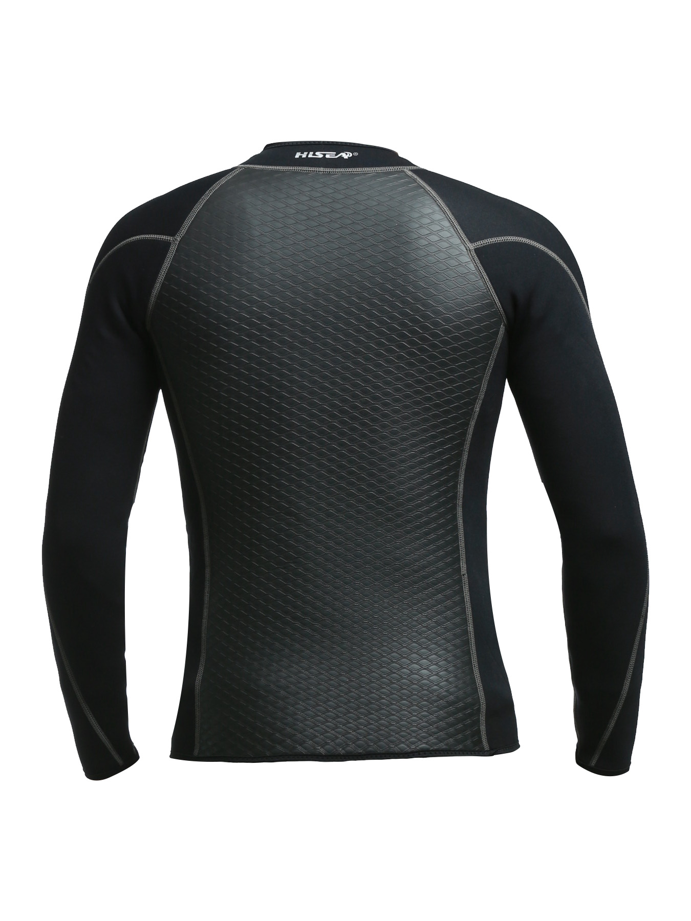 HISEA Men Front Zip Wetsuit Top 3mm Neoprene Long Sleeve Diving Jacket Thermal Stretch Swim Shirt for Surfing Snorkeling Kayaking