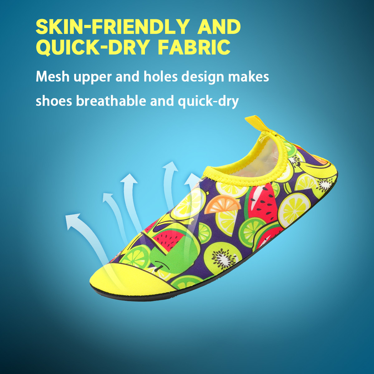9 Kids Water Shoes Quick Dry Non Slip Barefoot Aqua Socks Boys Girls Colorful Print Beach Swimming Shoes for Pool Surf Walking