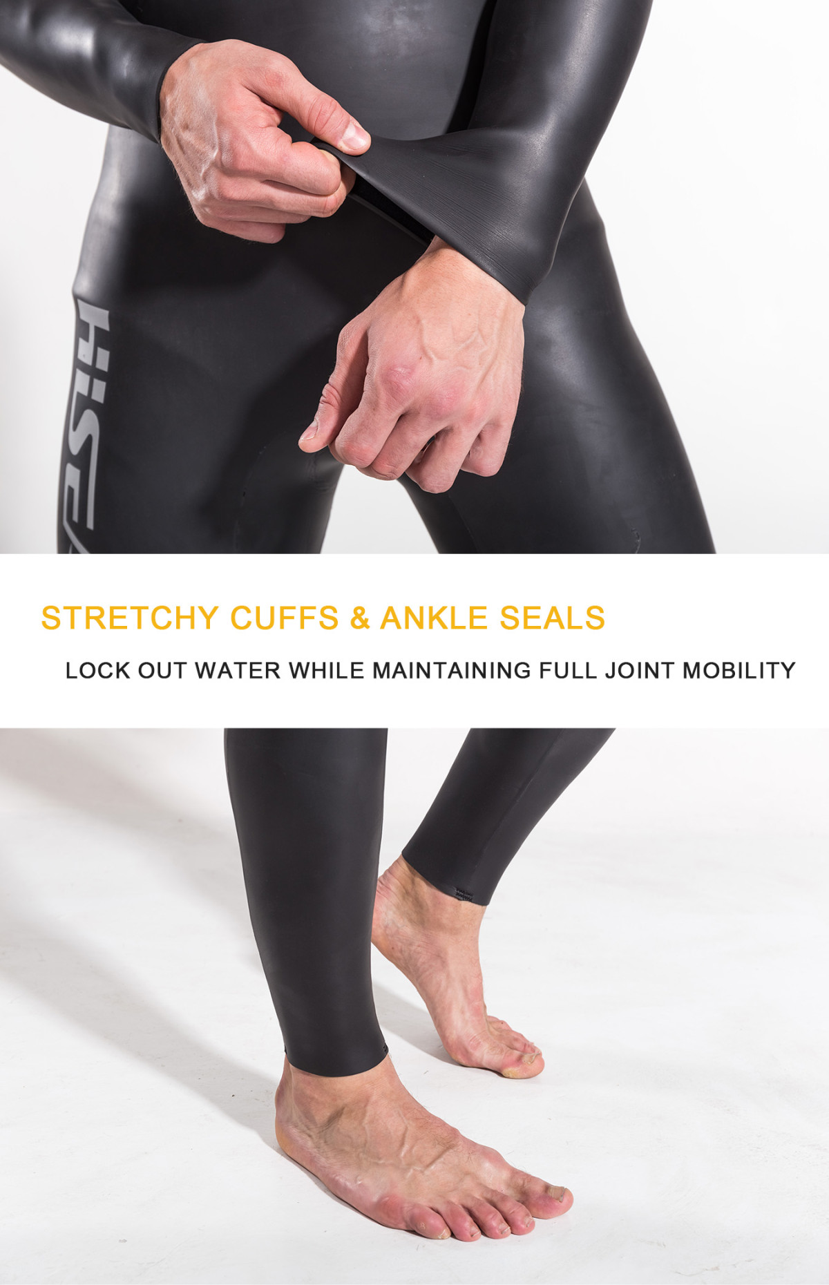 5-1 No.M025 Smooth Skin Full Body Triathlon Wetsuit, Long Sleeve Neoprene Racing Swim Suit for Open Water