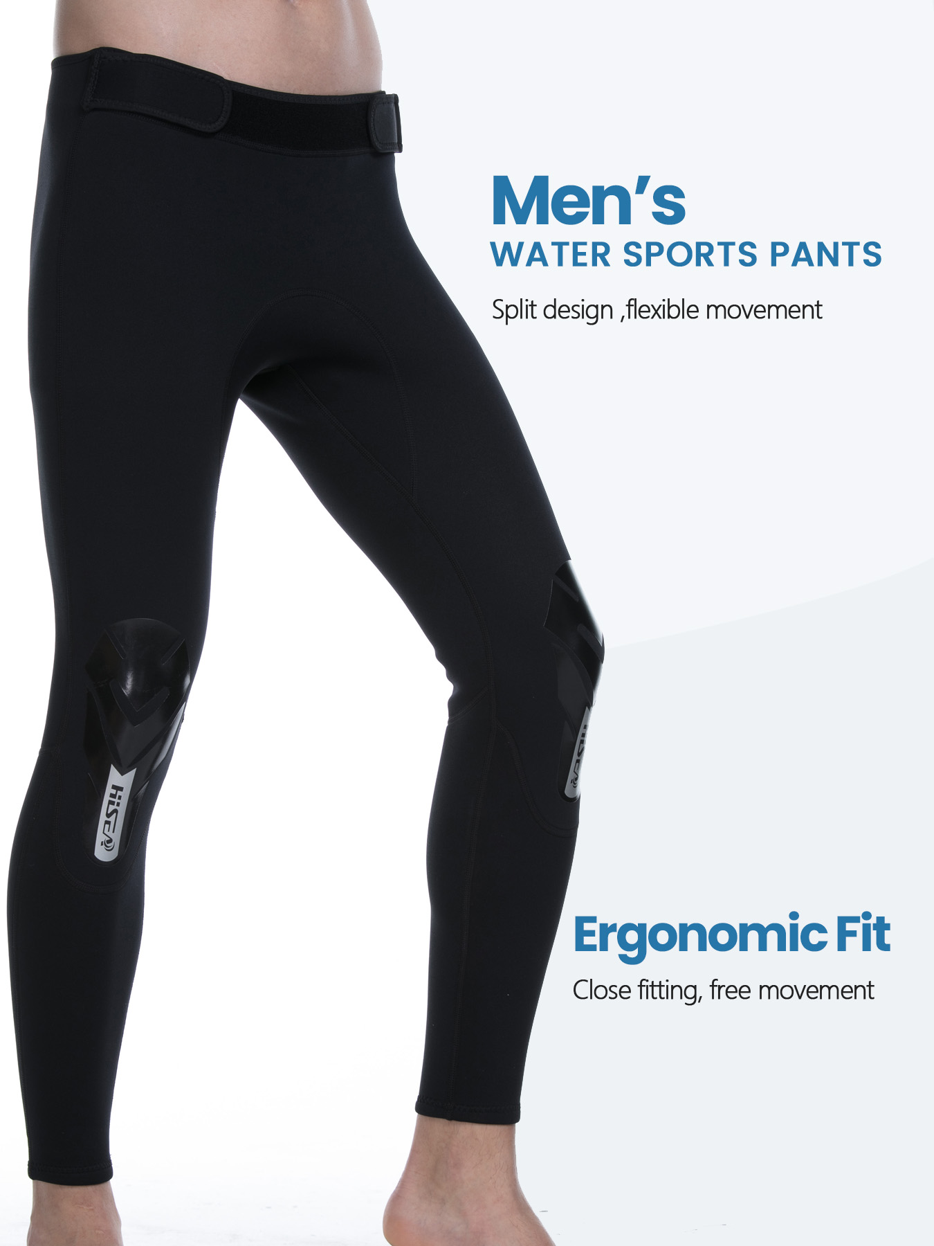Men 2.5mm Neoprene Wetsuit Pants Stretch Single Piece Diving Leggings for Surfing Snorkeling Swimming S-XXL