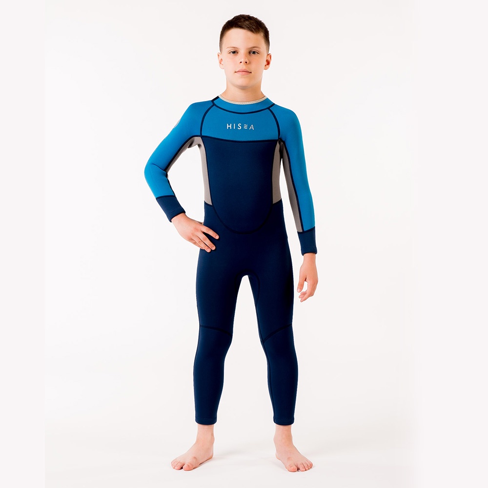 Kids Full Body Neoprene Wetsuit Boys Long Sleeve One Piece Diving Suit for Surfing Snorkeling Swimming XXS-XL