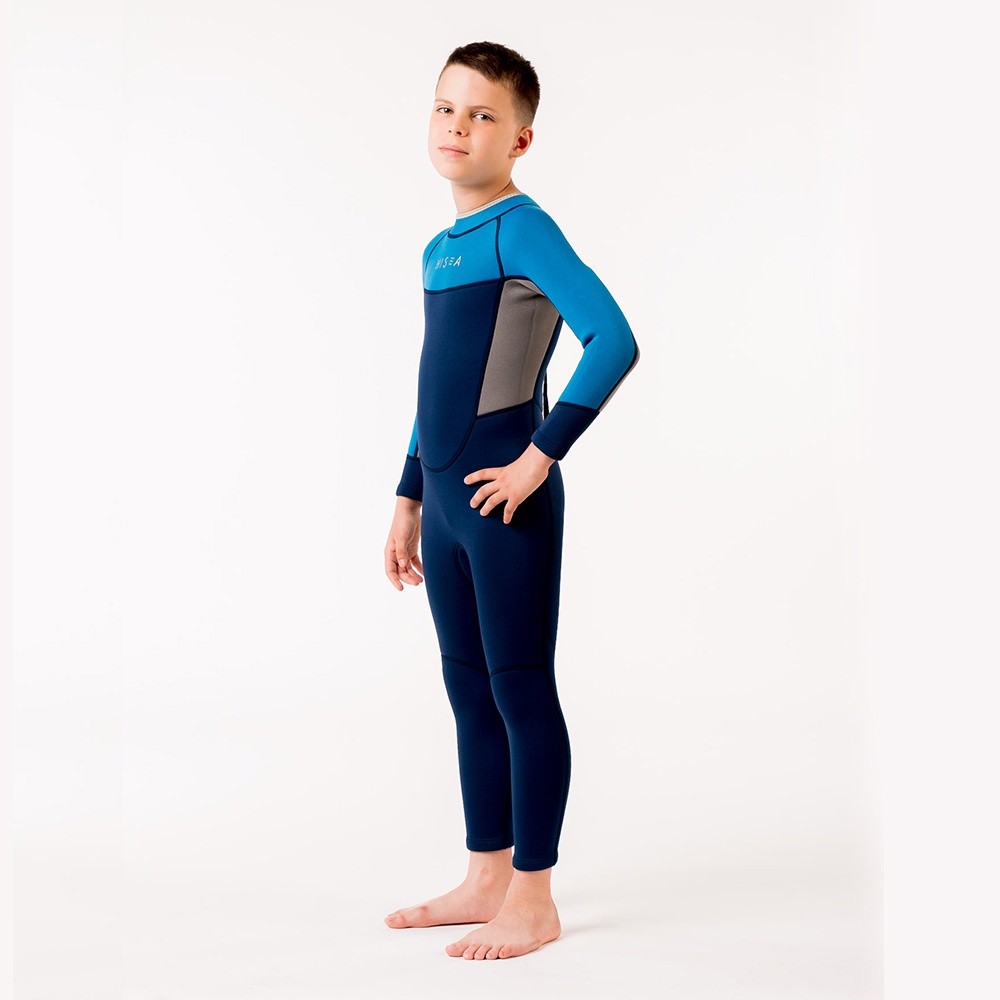 5 Kids Boys Full Body Long Sleeve Neoprene One Piece Diving Wetsuit XXS-XL