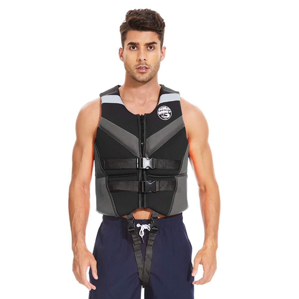Neoprene Life Vest Adjustable Buckle Safety Life Jacket for Adults Surfing Snorkeling Boating Water Sports