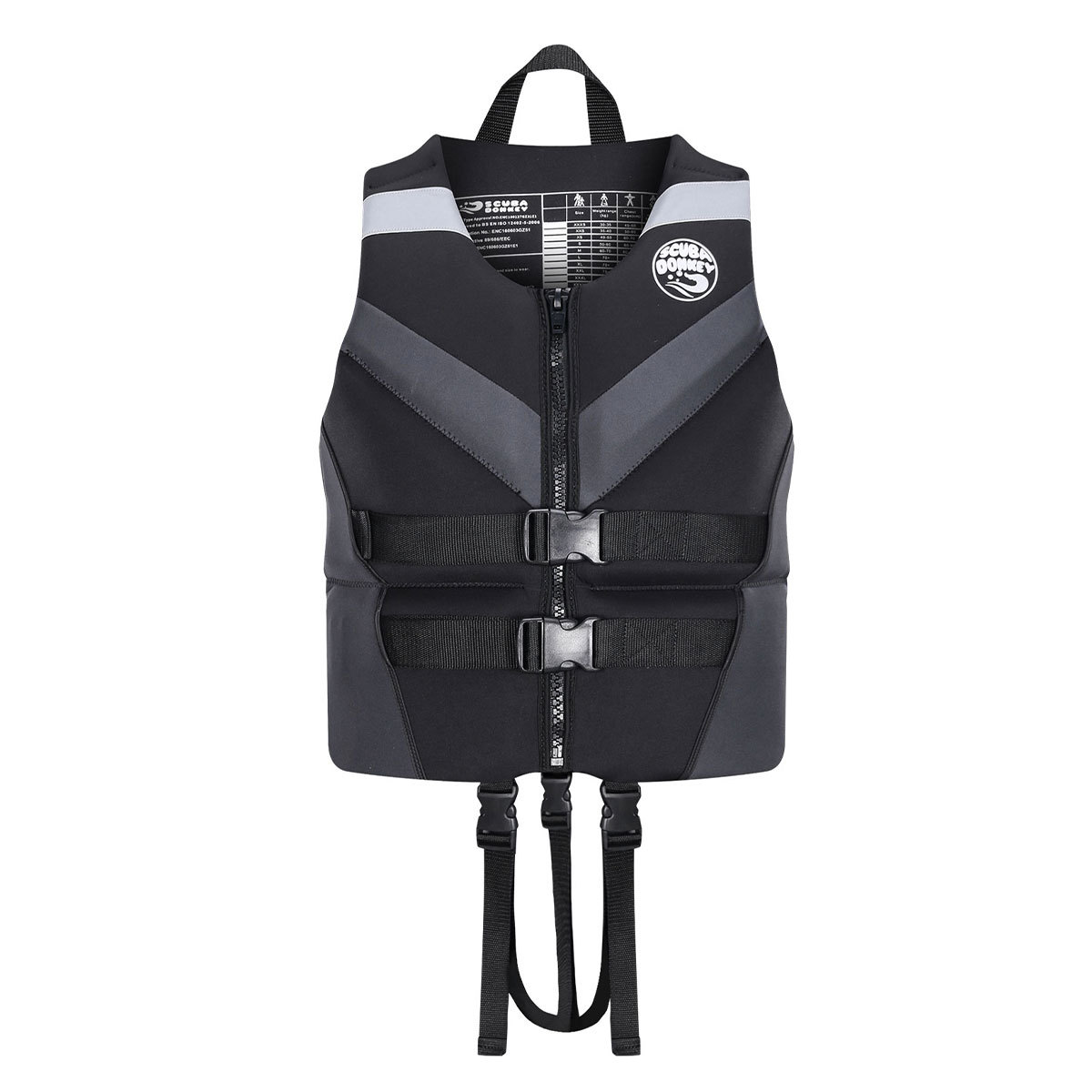 2 Adjustable Neoprene Adult Safety Life Vest Double Buckle Flotation Jacket for Surf Boating Snorkeling