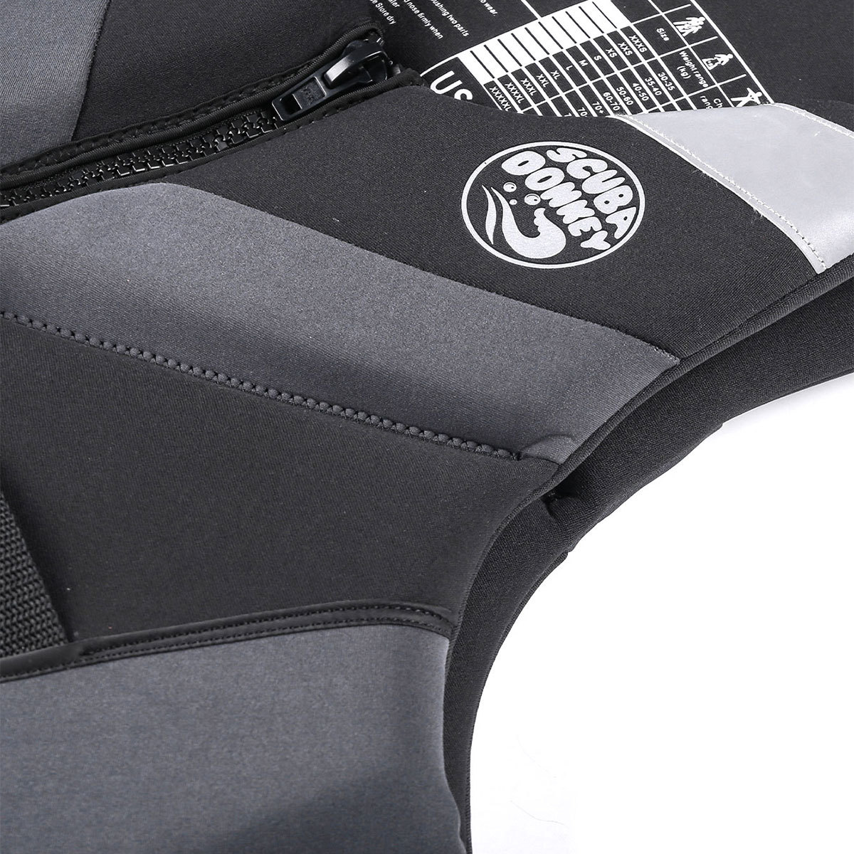 5 Adjustable Neoprene Adult Safety Life Vest Double Buckle Flotation Jacket for Surf Boating Snorkeling