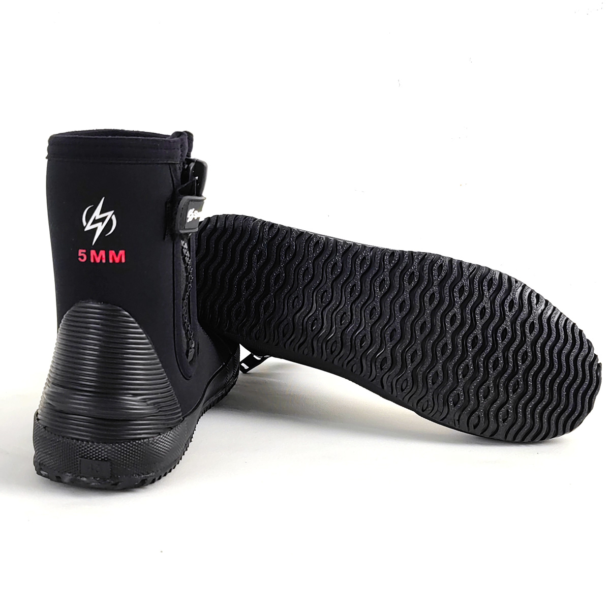 5mm Neoprene Diving Boots, Anti‑Slip Rubber Sole Wetsuit Boots for Snorkeling Surfing Beach Water Sports