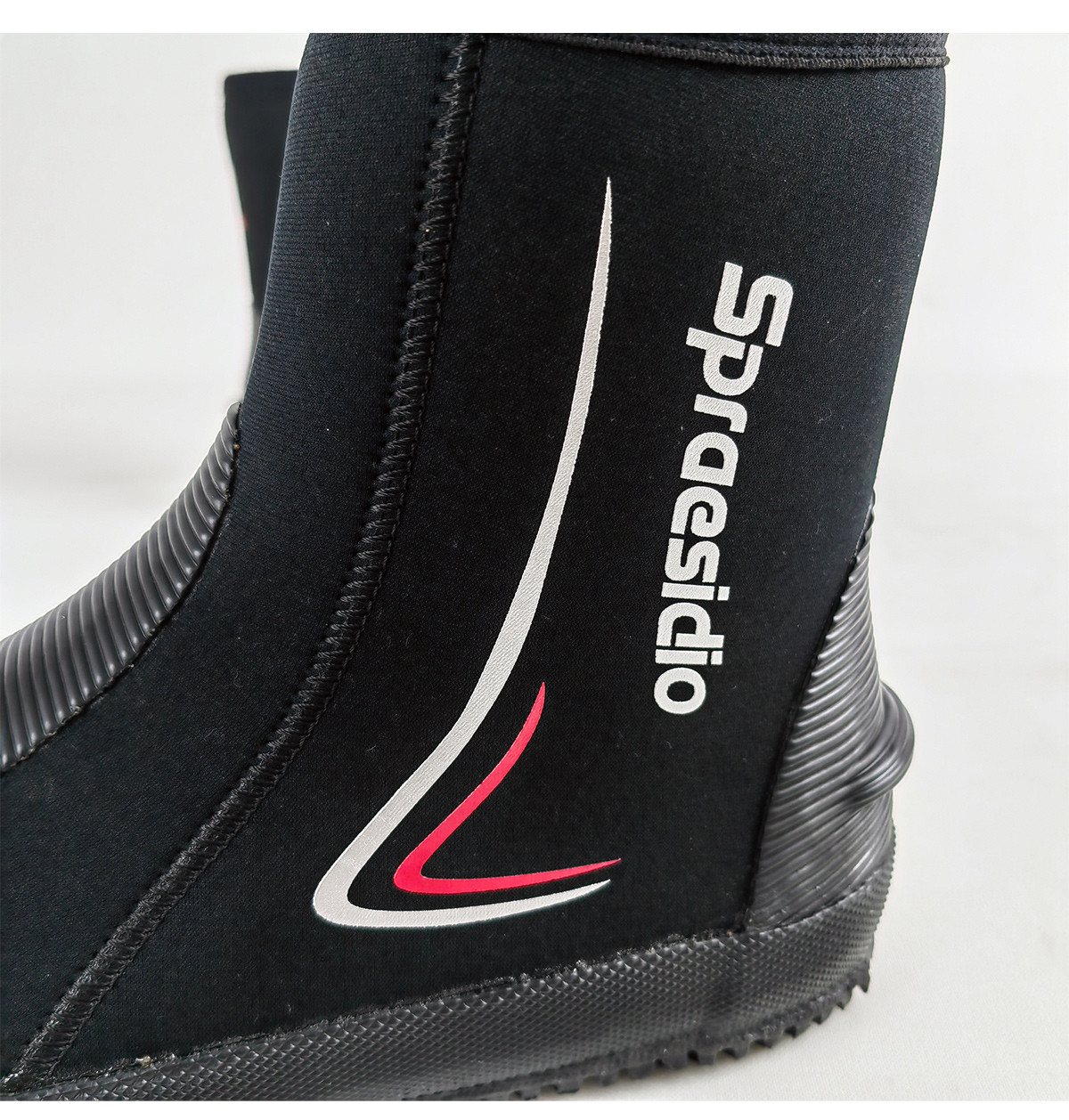 O165_09 5mm Neoprene Diving Boots, Anti‑Slip Rubber Sole Wetsuit Boots for Snorkeling Surfing Beach Water Sports
