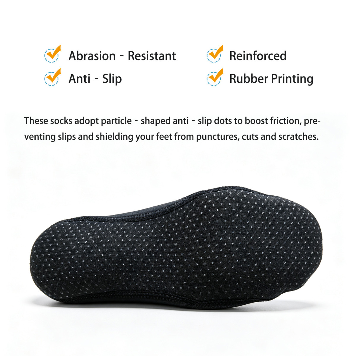 画板 5 2mm Neoprene Water Socks, Anti‑Slip Beach Diving Socks for Adults