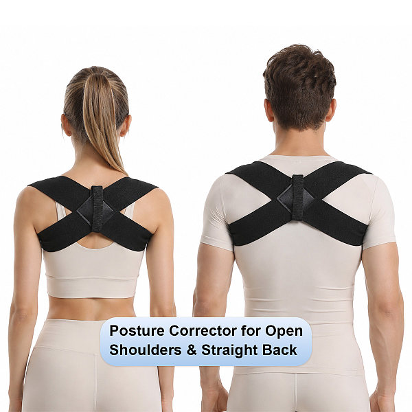 Adjustable Posture Corrector Strap, Elastic Clavicle Support for Men & Women, One‑Size‑Fits‑Most