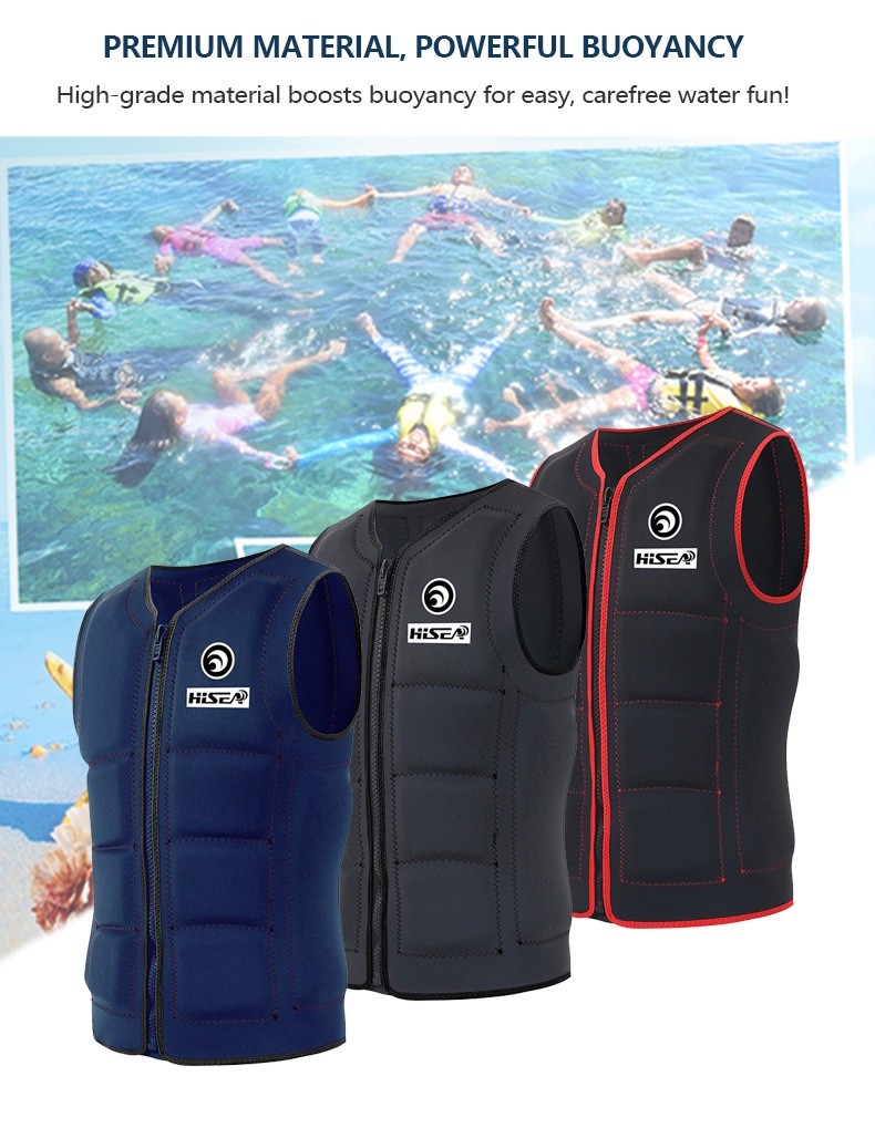 详情页_05 HISEA Neoprene Life Vest Adult Buoyancy Flotation Jacket for Jet Ski Surfing Rafting Kayaking Water Sports Waterproof Safety Life Jacket