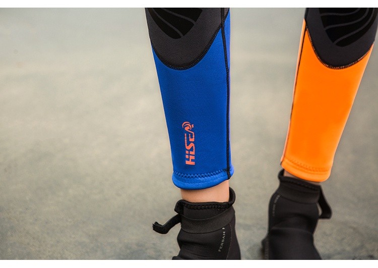 M084_20 Women Full Body Freediving Wetsuit, Neoprene Long Sleeve Snorkeling Surfing Suit with Reinforced Knee Pads